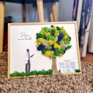 Tablou personalizabil copac licheni cu poză și/sau mesaj