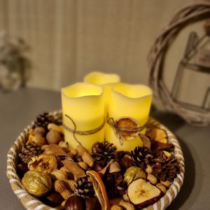 Tavă decorativă rotundă cu pot-pourri