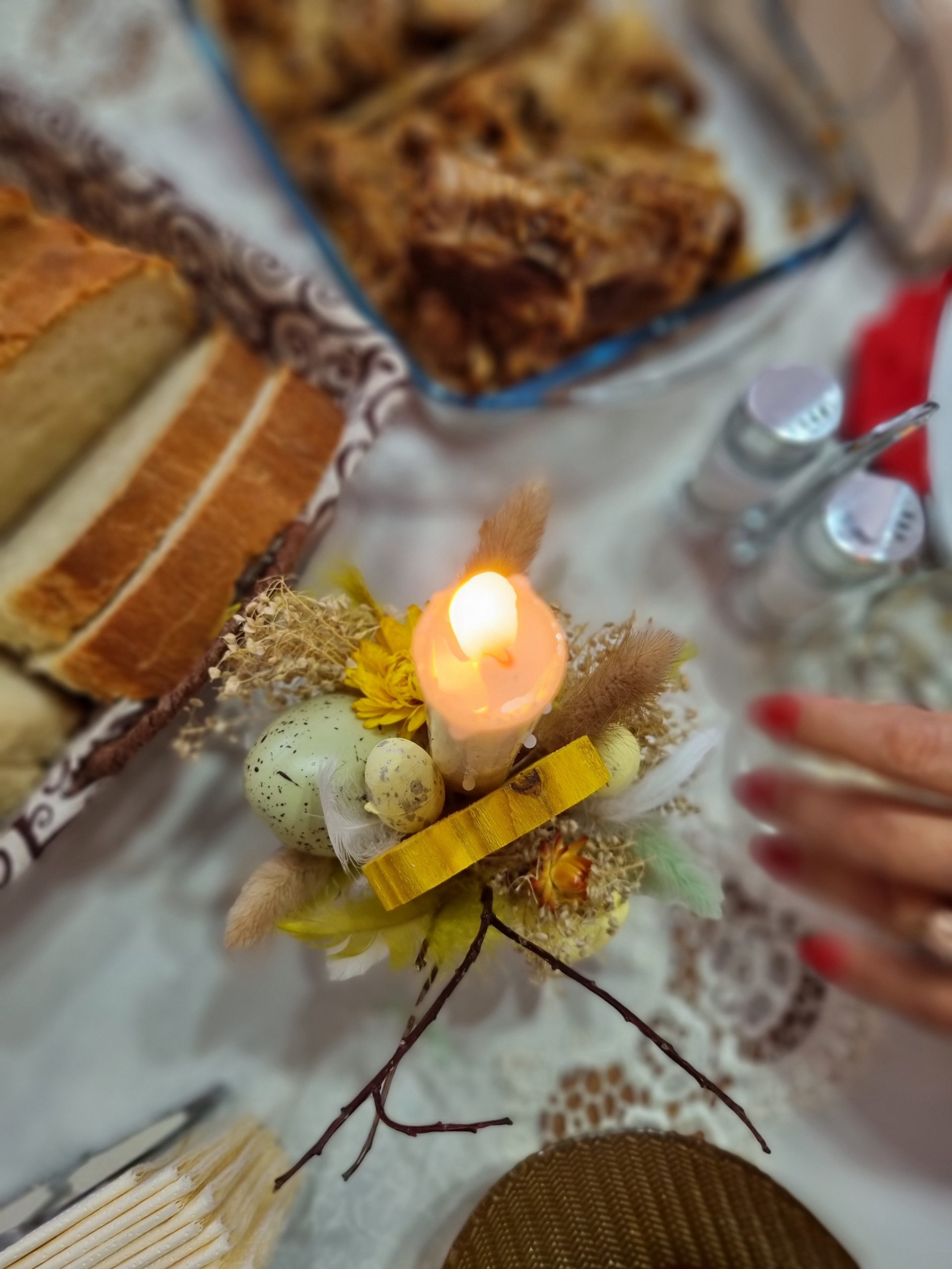Aranjament de Paște cu Lumânare
